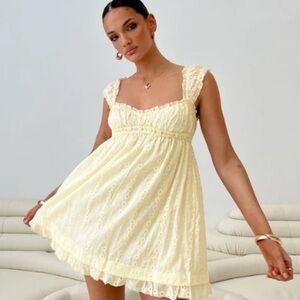 SOLD - Princess Polly Carlita Mini Dress Yellow